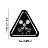 Patch en tissu de caoutchouc brodé à la main avec drapeau de l'État américain, en sergé, avec sequins en PVC, à coudre pour chapeaux, sacs et appliques
