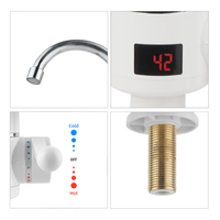 Robinet de douche électrique à affichage LED instantané 3000W certifié CE chauffe-eau filtré à prise UE à poignée unique