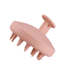 Brosse de massage en silicone écologique pour le cuir chevelu, type de peigne à poux avec poignée en plastique pour un usage domestique - Product Image 6