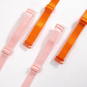 Wholesale custom printed nylon elastic band non-slip adjustable bra shoulder strap with detachable strap bra buckle