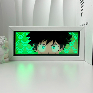 <span class=keywords><strong>7</strong></span> nouveau design haute qualité 3D Anime mon héros académique papier sculpture lampe nuit LED boîte à lumière pour la décoration de la maison - Product Image 1
