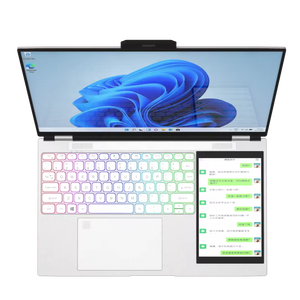 Portátil barato de fábrica 15,6 "+ 7" pulgadas pantalla doble Intel 11th GEN Celeron N95 N100 portátil de negocios Win 11 DDR4 - Product Image 1