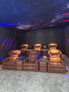 ชุดโซฟาปรับเอนหนังแท้ระดับวีไอพีสุดหรู สำหรับโรงภาพยนตร์เชิงพาณิชย์ โฮมเธียเตอร์ และโบสถ์ พร้อมที่นั่งปรับเอนแบบเลื่อน - Product Image 3