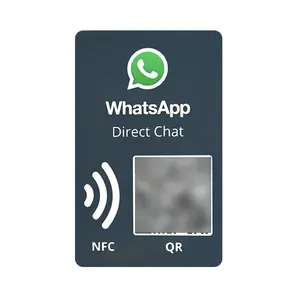 Personalizar Socia Media PVC Personalizado WhatsApp NFC Tarjeta de Visita Digital Tarjeta de Visita
