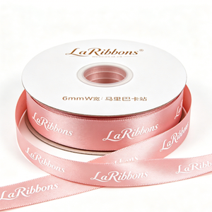 OEM Custom Width Printed Pattern Recycled PET Satin <b>Ribbon</b> Roll Blank For Handmade Gift Bow DIY Craft - Product Image 3
