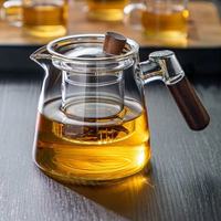 Théière en verre pour la maison, résistante aux hautes températures, bouilloire à thé individuelle, ensemble de thé pour cuisinière électrique en argile