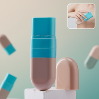 Contenant de déodorant en plastique 10ml+10ml, emballage pour bâton de déodorant double tête, flacon roll-on, tube de gel, stick solide plat