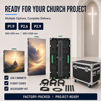 Pantalla LED para Iglesia P2.97, Pantalla LED de Alquiler para Interiores de 500x1000mm, Video Wall para Escenarios, 3840Hz, para Conciertos, Bodas y Eventos, Fabricante