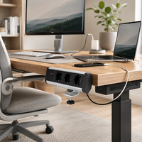 Solution de charge rapide Office Desk Edge Prise Usb Prise de courant montée sur pince de bureau