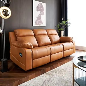 Set di Divani in Pelle di Lusso Convertibili ed Estensibili con Reclinazione Elettrica per Arredamento Soggiorno in Offerta per Appartamenti - Product Image 6