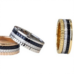 Nouvelles bagues classiques en tungstène diamanté Baojia haut de gamme pour homme et femme, cadeau de la Saint-Valentin - Product Image 1