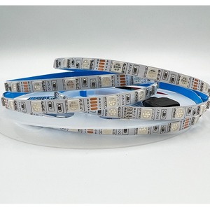 5V 12V 24V Seleccionable 5050 RGB 6mm Tira de <span class=keywords><strong>LED</strong></span> Flexible estrecha Negro Blanco PCB Luz de gradiente autoadhesiva - Product Image 1