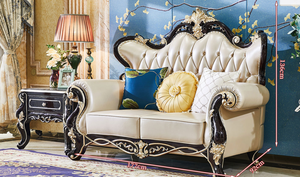 Divano Angolare Personalizzato 2026 Nuovo Stile Europeo in Legno Massello di Quercia, <span class=keywords><strong>Arredamento</strong></span> di Lusso per Soggiorno 125x92x130cm - Product Image 2