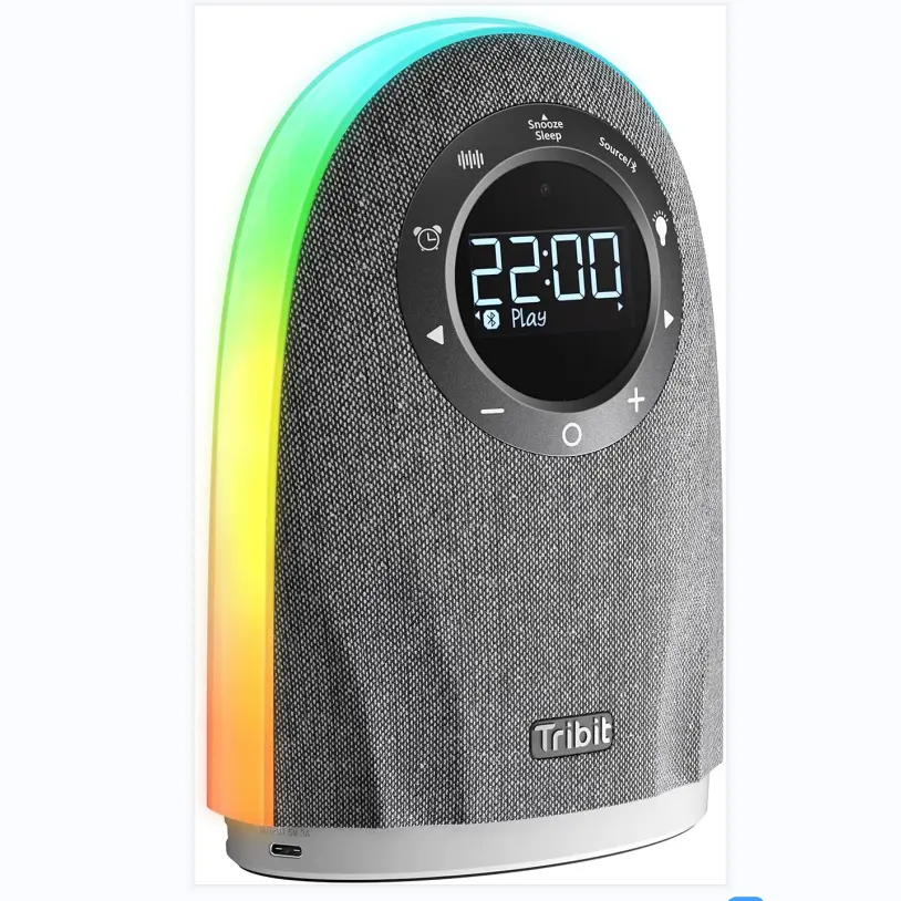 Tribit RGB Lights Speaker 25W Hi-Fi Sound Touch Control Night Light FM Radio for Bedrooms