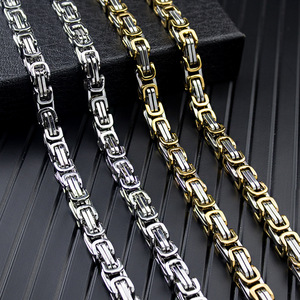 Collar Bizantino de Acero Inoxidable Chapado en Oro de 8MM para Hombre, Cadena Gruesa Estilo Punk Dominante, Joyería de Moda Exagerada - Product Image 6
