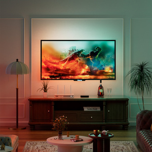Banqcn Décoration de salle de jeu personnalisée, éclairage <span class=keywords><strong>LED</strong></span> intelligent RGB 16 millions de couleurs, synchronisation avec la musique, bandes lumineuses <span class=keywords><strong>Ambilight</strong></span> pour TV - Product Image 5
