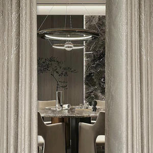 สไตล์หรูหราเบาๆ ทันสมัย เรียบง่าย ผ้าซาตินลายแจ็คการ์ดเส้น<span class=keywords><strong>ไหม</strong></span>ทองเลียนแบบคุณภาพสูง เนื้อสัมผัสมุก ระดับไฮเอนด์ ป้องกันแสง - Product Image 1