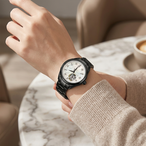 <span class=keywords><strong>Montre</strong></span> automatique mécanique de luxe pour <span class=keywords><strong>femme</strong></span> en acier inoxydable, personnalisable <span class=keywords><strong>avec</strong></span> nom, fournisseur de montres - Product Image 3
