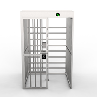 Système de tourniquet rotatif à hauteur complète en acier inoxydable haute sécurité IP55, contrôlé par carte RFID, à double sens, pour barrière de porte