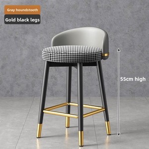 Silla de Barra Moderna de Metal de Lujo con Respaldo Alto y Estable para Hogar, <span class=keywords><strong>Bar</strong></span>, Cocina, Dormitorio, Apartamento, Exterior, Hotel y Comedor - Product Image 6