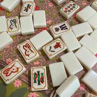Jeu de tuiles de Mahjong américain avec numéros aux coins pour les amateurs de Mahjong, tuiles durables en résine pour collection de jeux de table, maison