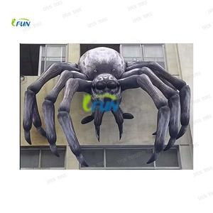 Gran oferta, araña viuda negra inflable colgante de 7 pies, Araña de techo gigante de Halloween para decoración de festivales - Product Image 1