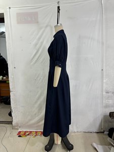 Novedades Primavera-<span class=keywords><strong>Verano</strong></span> 2026, Vestido Midi <span class=keywords><strong>de</strong></span> Moda Europea y Americana para Mujer, con Mangas Abullonadas y Cortas - Product Image 4