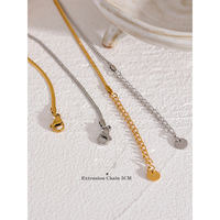 Collier en chaîne fine en titane doré, minimaliste et chic, en acier inoxydable avec breloque PVD 18K, pour femme, collection JINYOU 2022