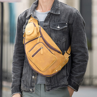 Sac à main pour homme en cuir véritable Crazy Horse vintage, fabriqué sur mesure, directement de l'usine, imperméable, grande capacité, fait main