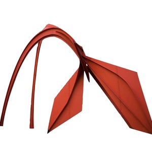 Escultura abstracta de acero inoxidable Jiahua, forma irregular, para montaje en suelo exterior, arte metálico hecho a mano. - Product Image 1