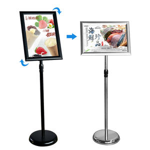 Espositore Regolabile con Doppio Display, Supporto per Insegne da Interno, Espositore da Terra per Pubblicità con Cornici Doppie - Product Image 6