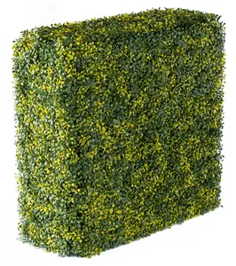 Pagar Rumput Buatan Dekorasi, Pagar Daun PVC Luar Ruangan Taman