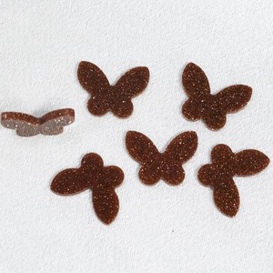 Ciondolo a Farfalla in <span class=keywords><strong>Pietra</strong></span> d'Oro con Gemma Incisa e Sabbia di <span class=keywords><strong>Goldstone</strong></span> Pallisandro Classico - Product Image 3