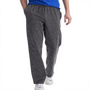 Men's Solid Gray Loose <b>Fit</b> Sweatpants Elastic Waist Casual Straight Leg Long Trousers - Product Image 1