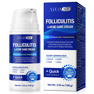 ATOANY 100g Crème <span class=keywords><strong>anti</strong></span>-démangeaisons pour le renouvellement cutané, soin de la folliculite et de l'acné avec acide salicylique et extraits de plantes pour le cuir chevelu, le <span class=keywords><strong>visage</strong></span> et le corps - Product Image 1