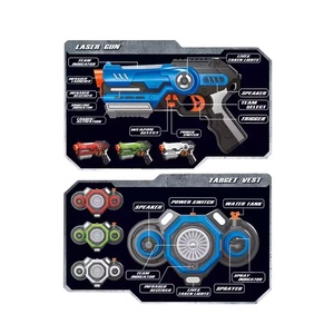 Pistolet de jeu Laser à rayon infrarouge à batterie avec cible gilet, sons et lumières, pulvérisation, Distance de 40m - Product Image 3