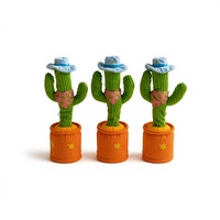 Cactus interactif en peluche parlant, chantant et dansant de 30 cm en polyester, jouet pour enfants, vente en gros