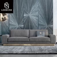 Fait sur mesure Nouveau design italien de haute qualité Velours Tissu Salon Modulaire Moderne Trois Places Canapé Maison Ensemble de canapés