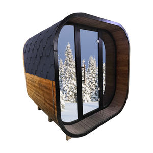 Customizable Size and Material Carbonized Spruce Cedar <strong>Steam</strong> Outdoor <strong>Sauna</strong> <strong>Room</strong> with Electric Stove - Product Image 3