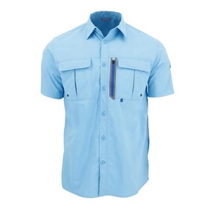 Fisherman's Sun Protection Doble bolsillo Abertura en la espalda Manga corta Uniforme de trabajo informal <span class=keywords><strong>Camisa</strong></span> de pesca para hombres - Product Image 4