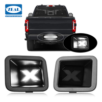 Feux de plaque d'immatriculation LED X Style à lentille fumée pour hayon, clignotants pour Ford F250 F350 Super Duty 2017-2019 Blanc, Lot de 2 pièces