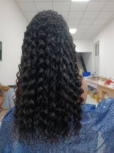 Nuevo producto rizo birmano Cómo se vende peluca humana de cabello brasileño de 30 pulgadas Envío de la gota cabello crudo cierre rizado birmano encaje frontal - Product Image 2