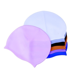 <span class=keywords><strong>Gorro</strong></span> de natación de silicona con logotipo personalizable para adultos y niños, cobertura de pelo largo, protección auditiva impermeable, corte de diseño Universal - Product Image 6