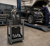 Herramienta de Reparación del Sistema de Frenos de Automóviles Amsxzo HY-5001 DC12V con Cuatro Recipientes de Recuperación de 1L y Diseño de Limpieza por Pulsación