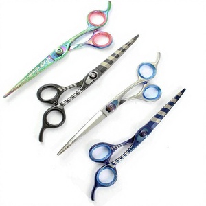 Ciseaux de coiffure professionnels ASAP en acier inoxydable, écologiques, pour salon, pour droitiers, à long manche, avec lame tranchante, pour la maison - Product Image 1