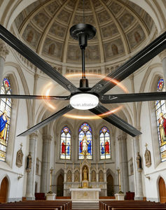 <span class=keywords><strong>Ventilateur</strong></span> <span class=keywords><strong>de</strong></span> plafond industriel HVLS 7 pieds pour gymnase, entrepôt, église, 2,1 m à 4,5 m, A180W, moteur PMSM ultra silencieux avec télécommande et certification CE - Product Image 2