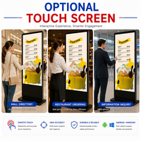 Reproductor de Video Publicitario LCD Independiente de 43, 50 y 55 Pulgadas con Pantalla Táctil, Android, Red, Soporte Vertical, TV Digital