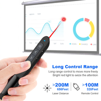 Presentador Inalámbrico Norwii N27 con Control Remoto de 100 m, Puntero Láser para Presentaciones, Puntero Láser USB