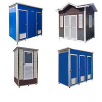 Toilettes portables faciles à installer, structure en acier et panneaux sandwich, design moderne et écologique, toilettes publiques