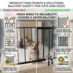 Filet de sécurité pour animaux de compagnie pour balcon, <span class=keywords><strong>fenêtre</strong></span>, escalier, patio, jardin, <span class=keywords><strong>protection</strong></span> des chats, clôture pour chiens, fournisseur en gros OEM - Product Image 5